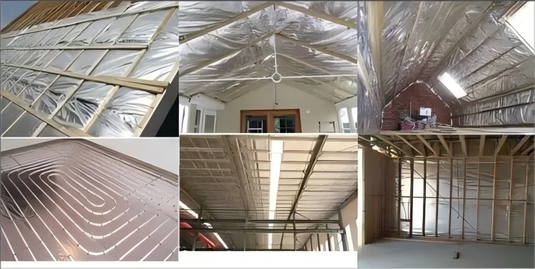 Premium Reflective Insulation Roll, Foam Core Radiant Barrier For Wall / Attic