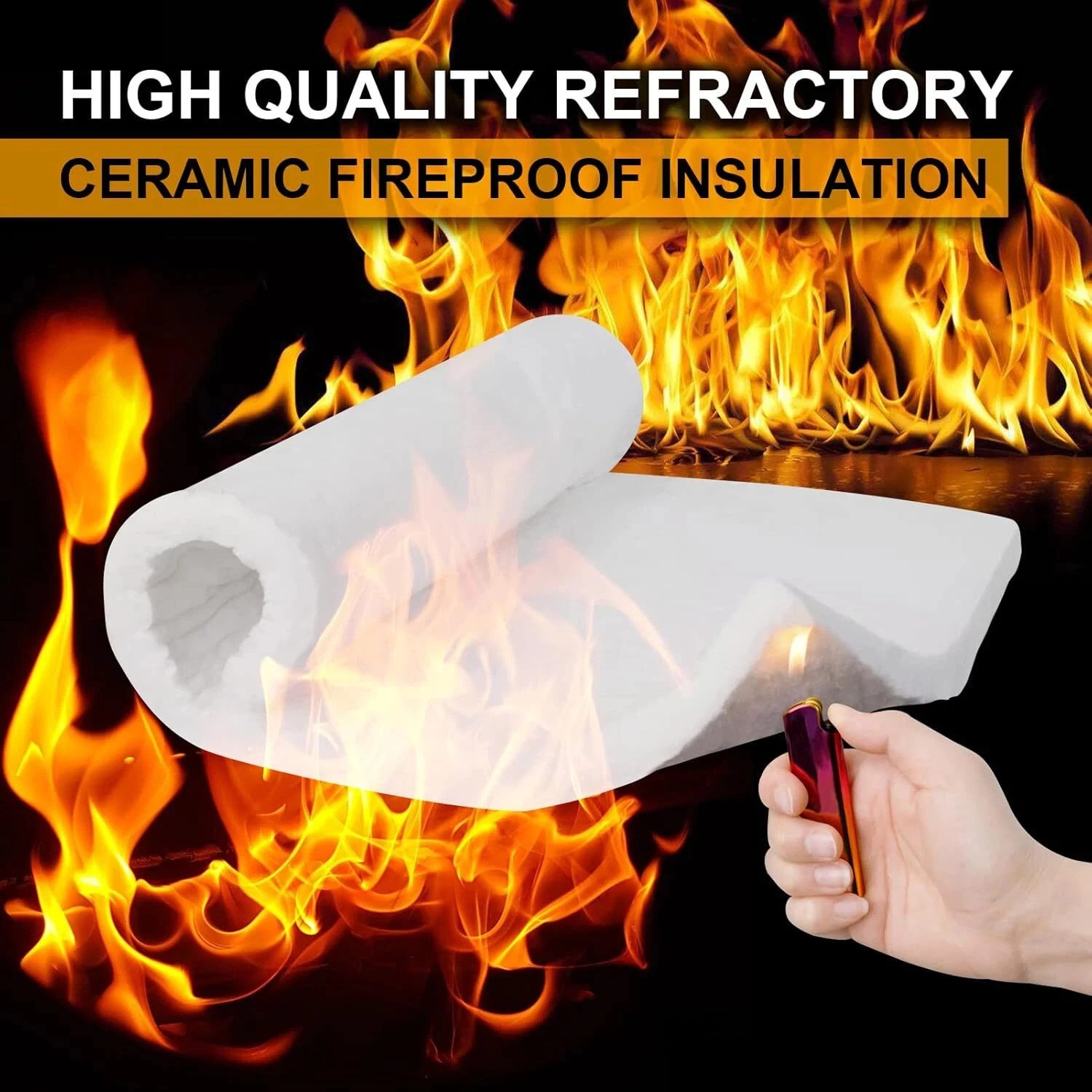 New 10mm Ceramic Fiber Blanket For High Temperature Pipe Insulation 30cm* 60cm